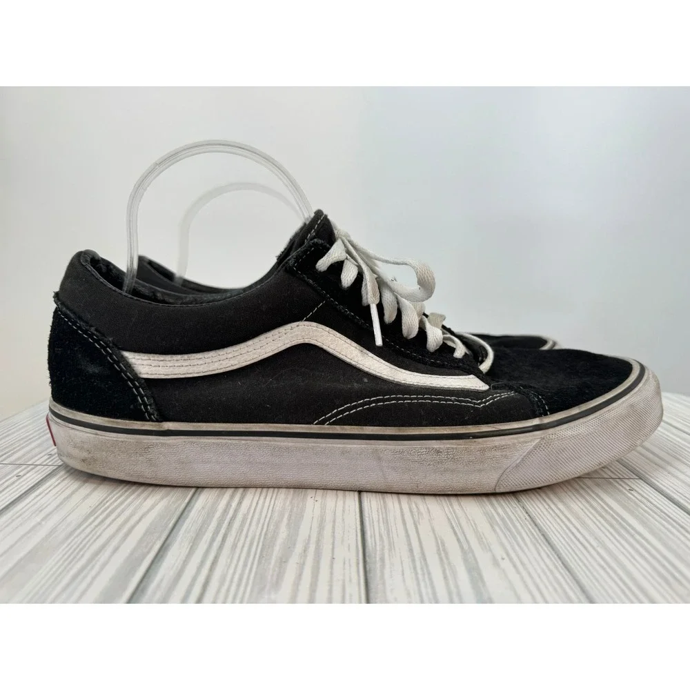 Vans Old Skool Black White‎ Suede Canvas Skate Shoes Low Top Sneakers Men's 13